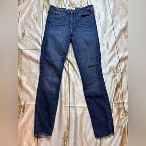 womens hollister super skinny high rise jeans size 28/28